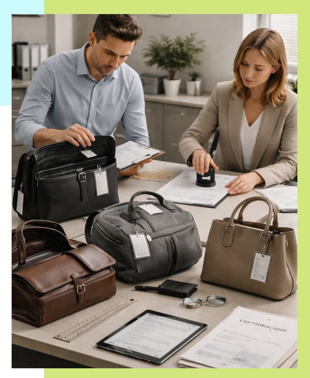 Сертификация сумок в Прохладном от 8125 руб. | Алешин-Прх