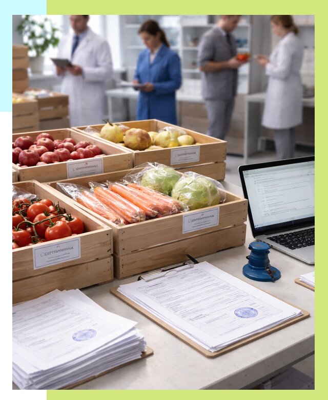 Сертификация овощей и фруктов в Прохладном от 9208 р. | Алешин-Прх