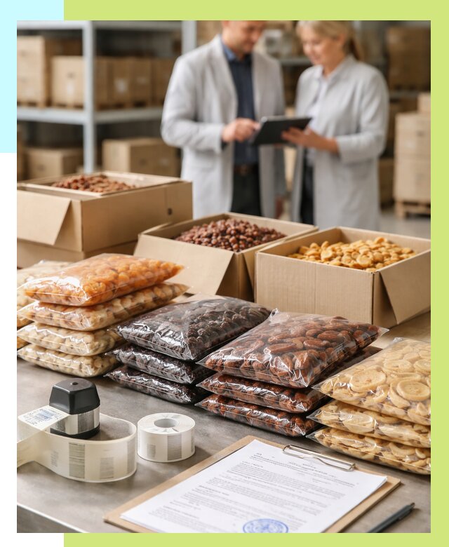 Сертификация сухофруктов в Прохладном от 13000 р. | Алешин-Прх под ключ