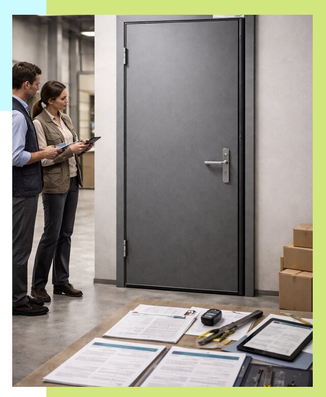 Сертификация противопожарных дверей в Прохладном от 9750 р. | Алешин-Прх