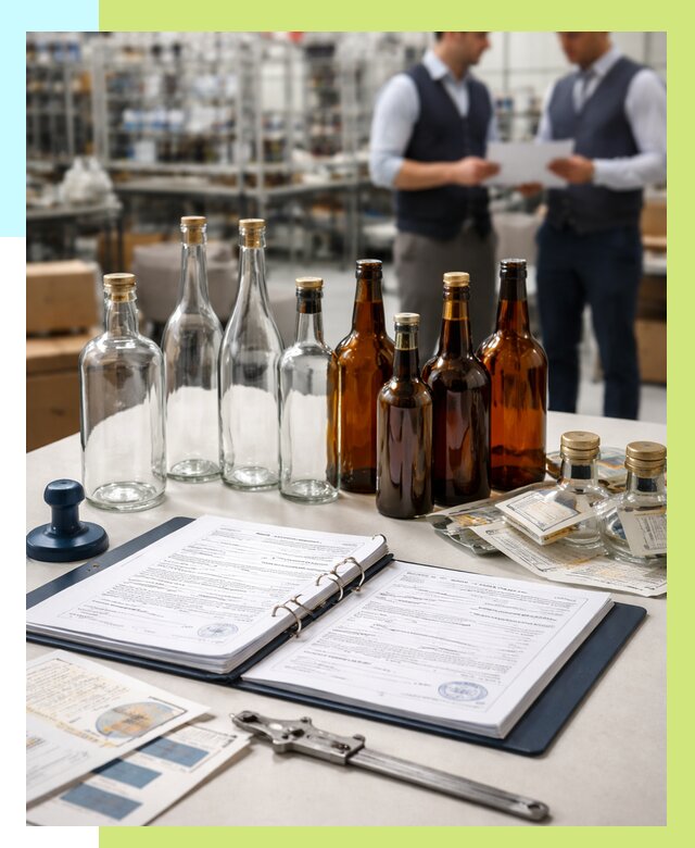 Сертификация стеклянных бутылок в Прохладном от 27083 р. | Алешин-Прх