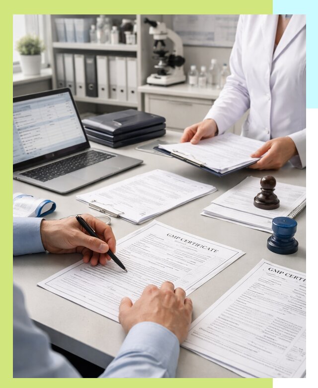 Оформление сертификата GMP в Прохладном для фармпроизводства