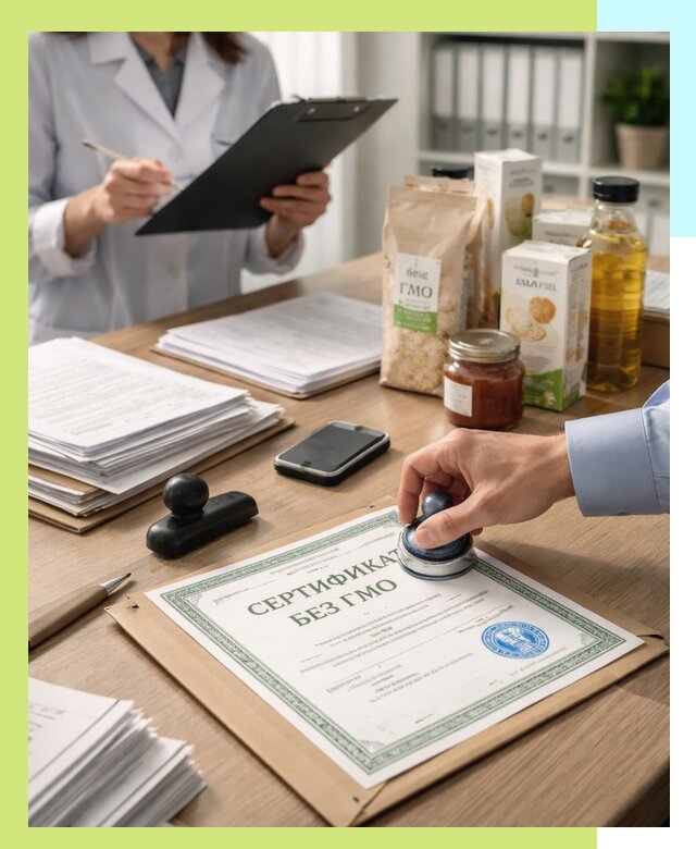 Получение сертификата Без ГМО для продукции в Прохладном
