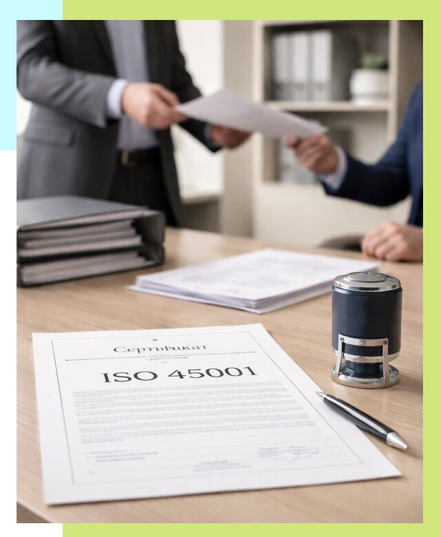 Сертификат ISO 45001 в Прохладном под ключ от 48749 р. | Алешин-Прх