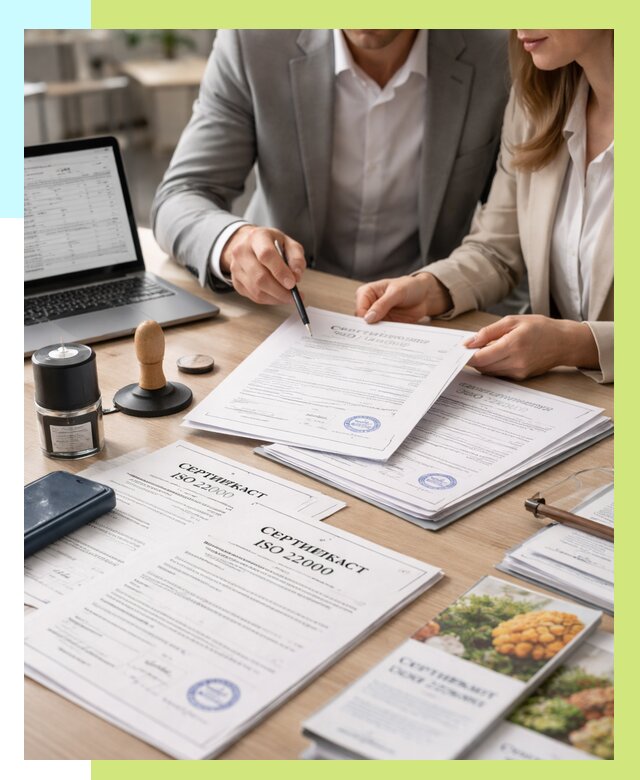 Сертификат ISO 22000 в Прохладном от 43332 р. под ключ | Алешин-Прх